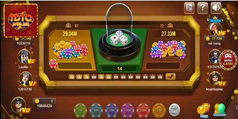 Game tài xỉu tại TDTC có cách chơi gần giống với game truyền thống