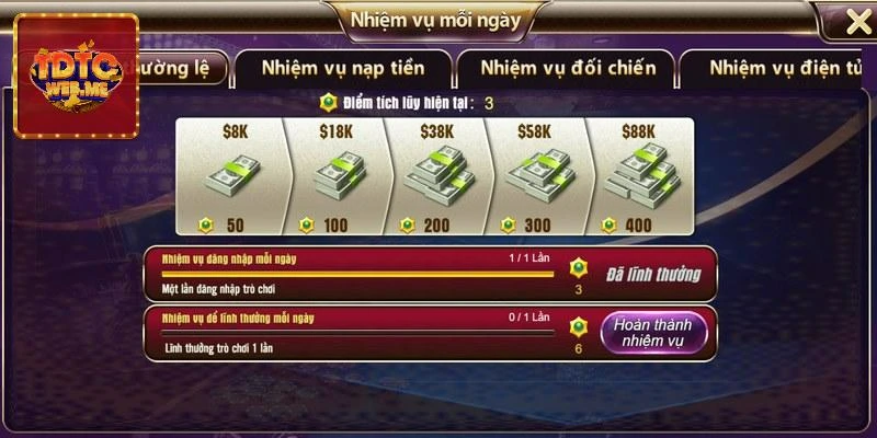 Quà tặng mỗi ngày tạo cơ hội cho game thủ nhận thưởng lớn về tay