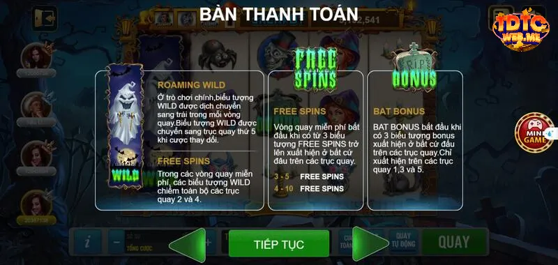 Mỗi biểu tượng trong game đều mang đến chức năng khác nhau