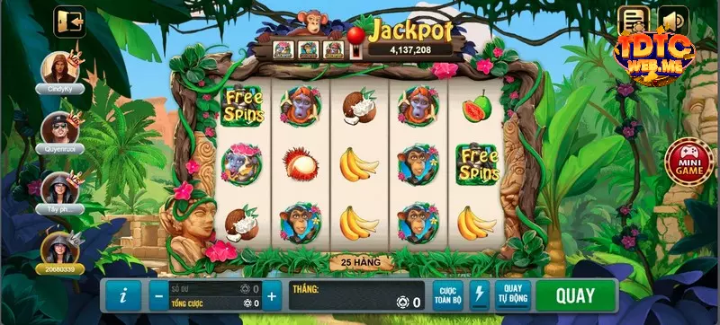 Apes go wild là một trò game nổ hũ hấp dẫn và thú vị