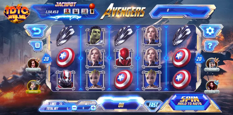 Game quay hũ chủ đề siêu anh hùng avengers tdtc