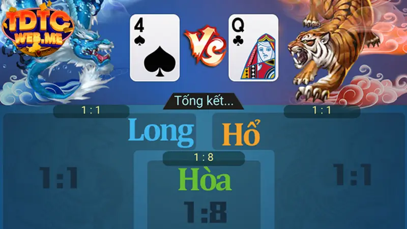 Rồng hổ game bài có tỷ lệ thưởng cao